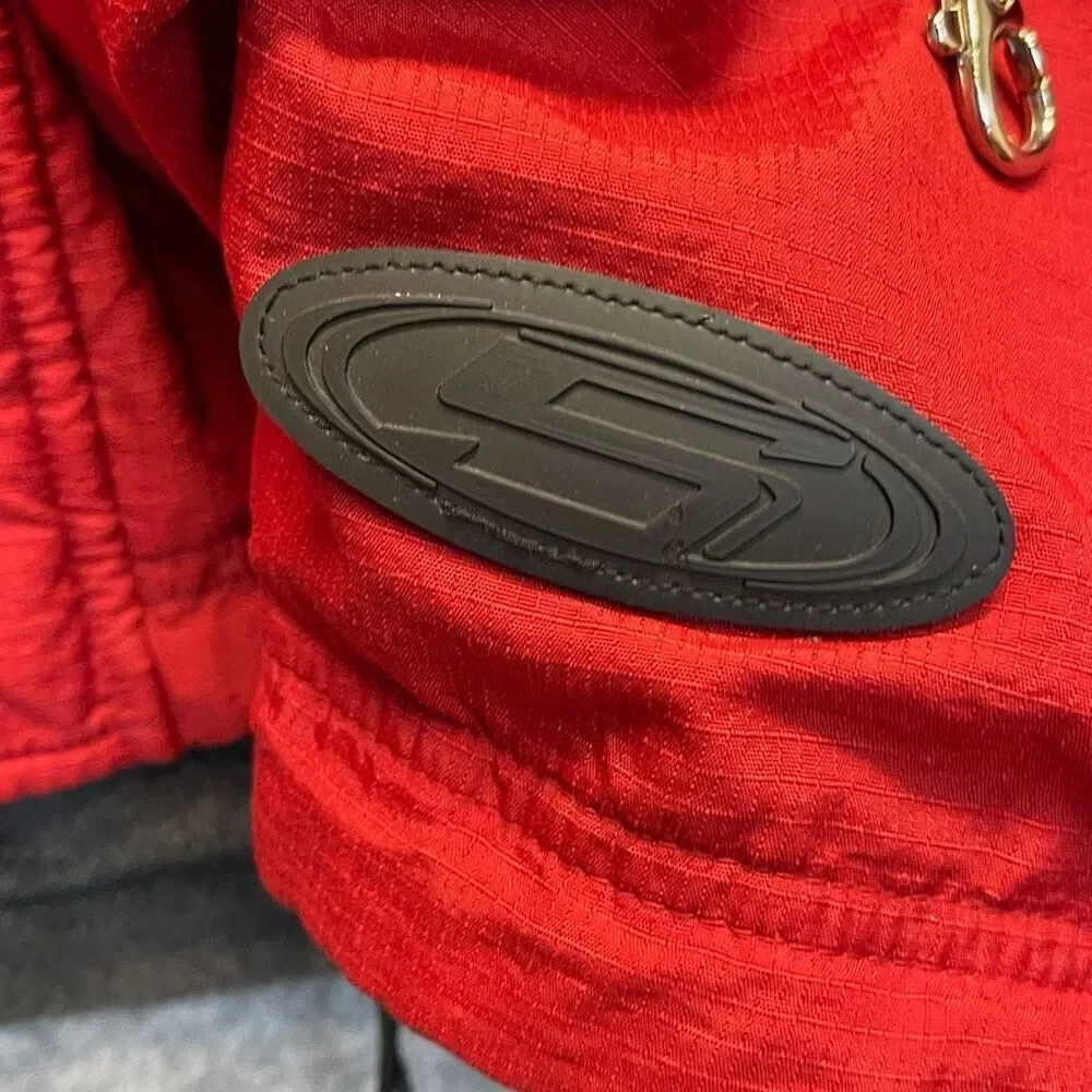 STRUCTURE Sport Jacket Men’s XL Red Charcoal Gray‎ Hooded Reversible Windbreaker